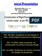 Rigid Pavement Construction As Per IRC SP 62 2004