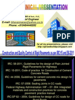 Constructio and QC in Rigid Pavements As Per IRC 15 and 58 201