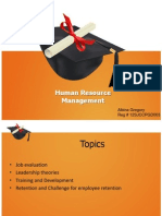 Human Resource Management: Albina Gregory Reg # 12SJCCPGD003