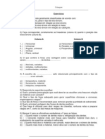 Exercícios Fresa e Fresadora