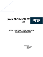 Java Technical Write-UP: Topic: - Method Overloading & Method Overriding