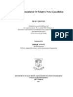 FPGA Implimentation of Adaptive Noise Cancellation Project Report With VHDL Program