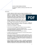 Codigo General Del Proceso - Resumen Completo Ley 1564-12 CGP