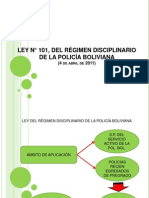 Ley #101, Del Régimen Disciplinario