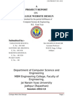 A Project Report College Website Design