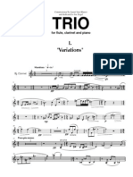 JEFF MANOOKIAN - TRIO For Flute Clarinet and Piano - Clarinet Part - 1st Movement