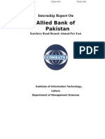 Internship Report On Allied Bank