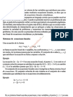 Sistemas de Ecuaciones Lineales