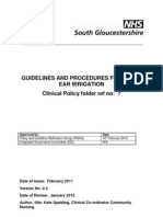 Ear Irrigation Guidelines