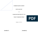 Yamaha Motors India Pvt. Ltd. - Ratio Analysis