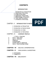 Comparitive Analysis of Mutual Funds With Equity Shares Project Report