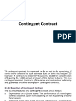 Contingent Contract, Idemnity