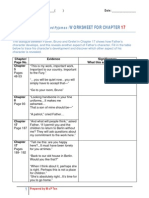 Worksheet For Chapter: The Boy in The Striped Pyjamas