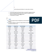 List of Verbs (Basic) : Infinitive Simple Past Past Participle Spanish