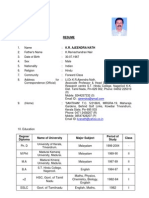 Resume: +2 HSC, Govt. of Tamil Nadu Maths, Physics, Chemistry, Biology, English 1982-84 I