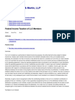 Federal Income Taxation of LLC Members - Morris, Manning & Martin, LLP