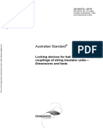 As 60372-2010 Locking Devices For Ball and Socket Couplings of String Insulator Units - Dimensions and Tests