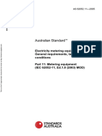 As 62052.11-2005 Electricity Metering Equipment (AC) - General Requirements Tests and Test Conditions Meterin