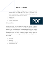 Ratio Analysis: 2.1 Liquidity Ratios