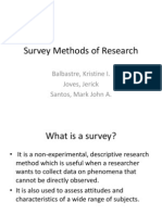 Survey Methods of Research