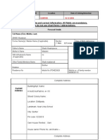 Employee Self Verification Form