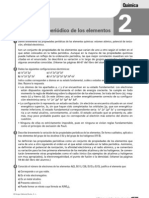 (Química 2º Bachillerato) Ejercicios + Soluciones: Sistema Periódico de Los Elementos