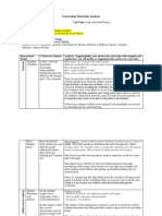 Curriculum Analysis