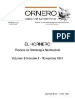 Revista El Hornero, Volumen 8, #1. 1941.