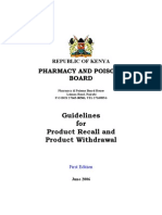 Guidelines For Product Recall