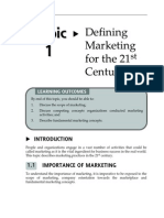 Topic 1 Defining Marketing For The 21st Century