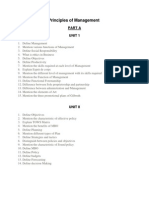 Principles of Management Question Bank