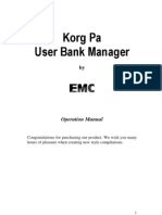 Korg Pa User Bank Manager English