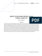 Impacts and Main Issues of Korea-China FTA