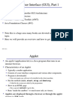 Graphical User Interface (GUI), Part 1: Applets The Model-View-Controller GUI Architecture