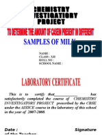 CBSE Class XII Chemistry Investigation Project Work