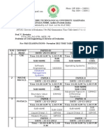 Pre PHD Examination Time Table 2012 Update 17-11-2012