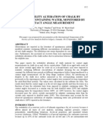 Wettability Alteration of Chalk by Sulphate Containing Water, Monitored by Contact Angle Measurement