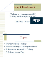 Training & Development: Training As A Management Skill / Training and Developing Your Staff