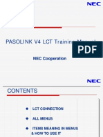 PASOLINK V4 LCT Training Manual: NEC Cooperation