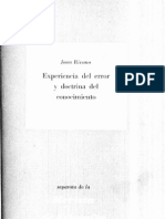 Experiencia Del Error y Doctrina Del Conocimiento