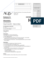 AQA Chemistry GCSE Unit 1 Question Paper June 12