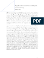 Interactivity and Branding, Public Political Communication As A Marketing Tool Darren G. Lilleker (Bournemouth University) & Nigel Jackson (Plymouth University)