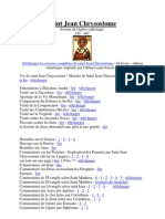 Liste Des Oeuvres Complètes de Saint Jean Chrysostome