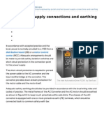 VSD Power Supply Connections and Earthing