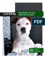 Led Astray: Reforming New York City's Animal Care and Control January 2013