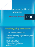 Quality Assurance For Service Industries