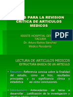 Bases para La Revision Critica de Articulos Medicos