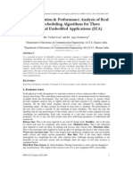 Implementation & Performance Analysis of Real Time Scheduling Algorithms For Three Industrial Embedded Applications (IEA)