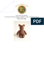 Free Knitting Pattern Lion Brand Martha Stewart Crafts Extra Soft Wool Blend Best Friend Bear