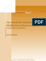 The Search For Authenticity in Middle East Cultures:: Occasional